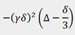 (gammagdelta)^2D(DELTA-delta/3)